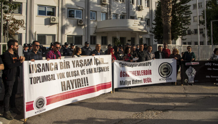 KTOEÖS, Maliye Bakanlığı önünde eylem yaptı