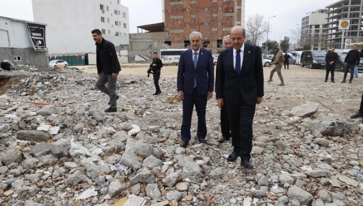 Cumhurbaşkanı Tatar, İsias Otel enkazında… ”Adaletin yerini bulması için bağımsız Türk yargısına güveniyoruz” – BRTK