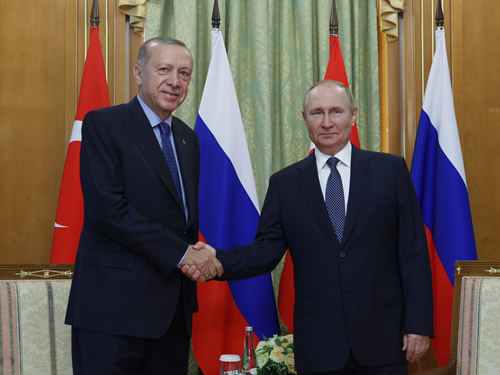 TC Cumhurbaşkanı Erdoğan, Rusya Devlet Başkanı Putin ile görüştü