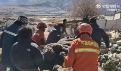 Tibet’te meydana gelen 6,8 büyüklüğündeki depremde 126 kişi öldü